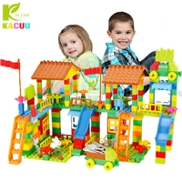113 226 pcs big size building blocks compatible legoinglys duploed construction block diy amusement park brick toys for children