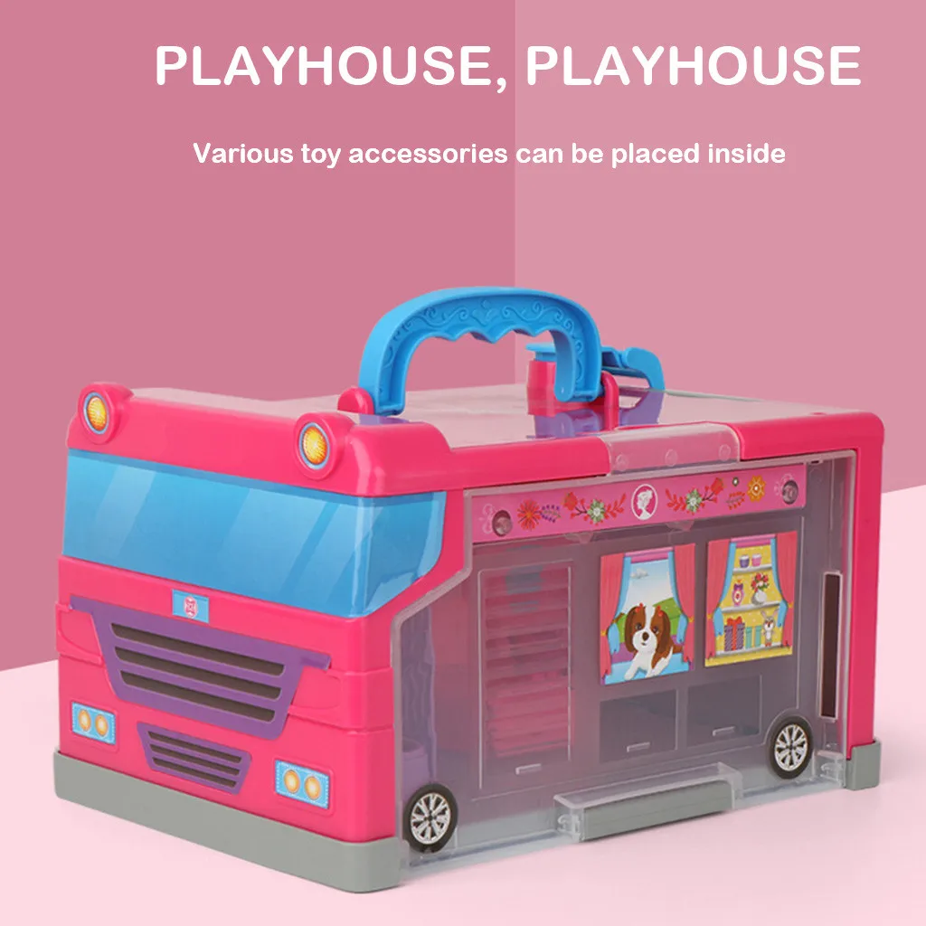 Моделирование передвижной дом автобус набор из 20 портативный игровой Дом