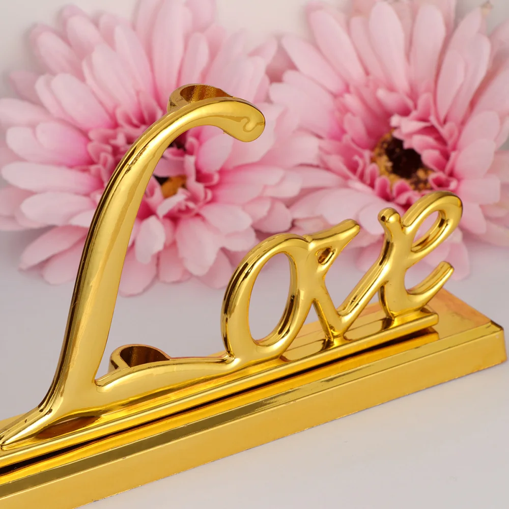

Wedding Signing Pen with Gold Plated Metal Love Holder Party Pen Set (Gold)
