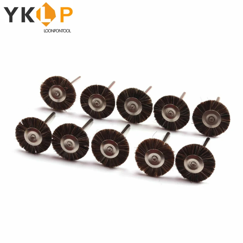 

10Pcs Soft Brown Nylon Cup Brush Buffing Polishing Wheel Rotary Accessories Tool