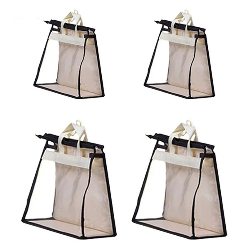 

Clear Women Purse Handbag Dust Cover Craft Storage Bag with Zipper for Dust Moisture Proof Protector Travel Organizer