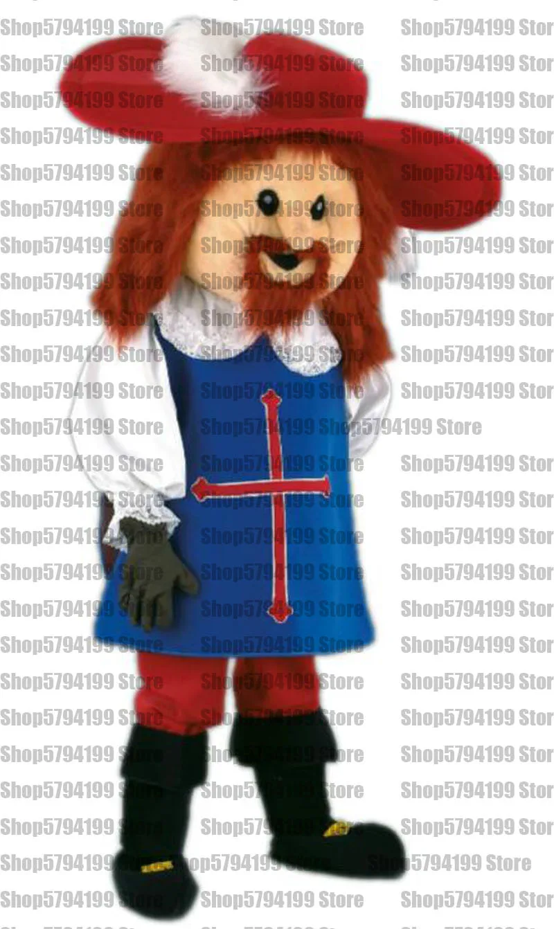 Персонализированные Плюшевые маскадные костюмы Musketeer красный костюм талисман