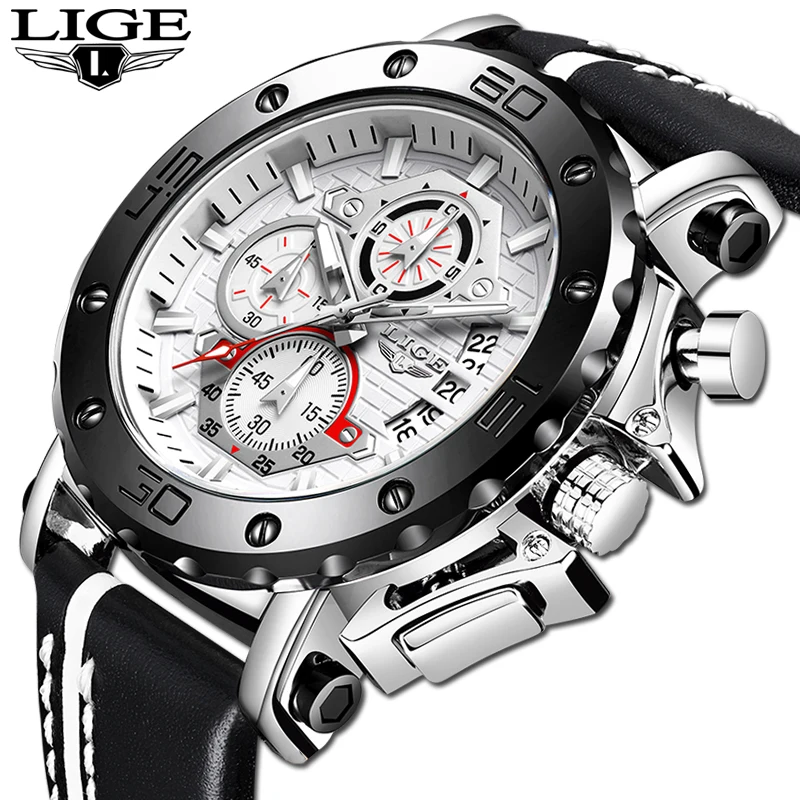 Relogio Masculino2020New модные часы для мужчин LIGE Топ бренд спортивные мужские кварцевые