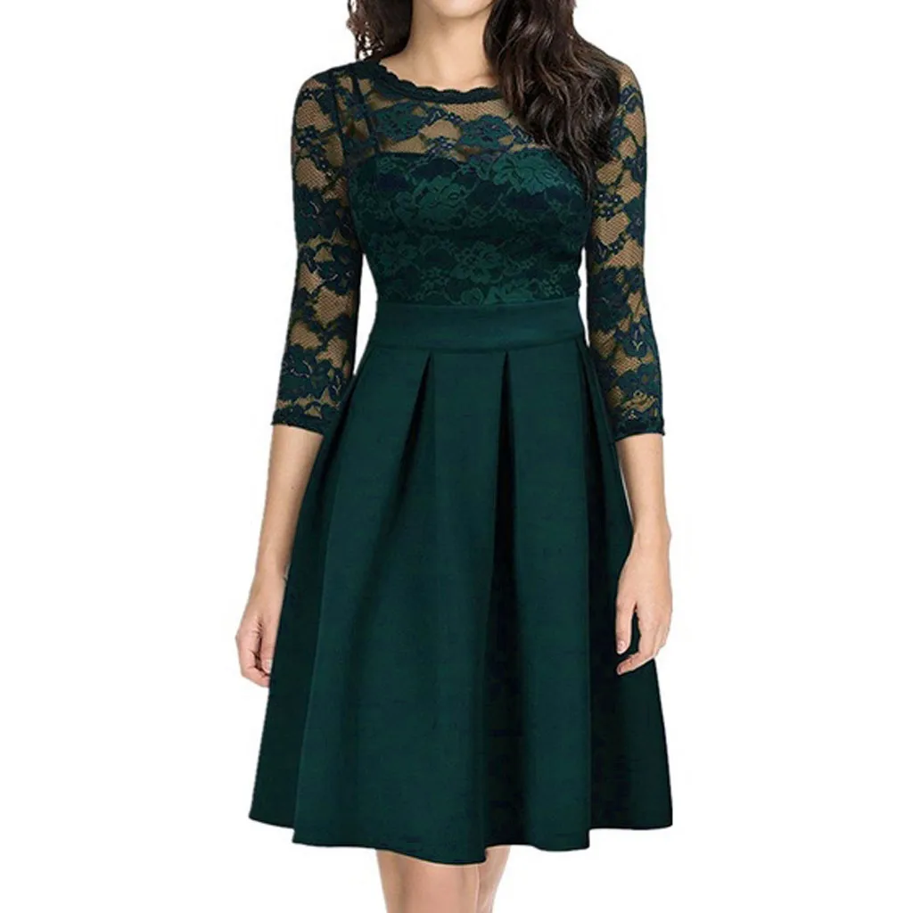 Женское вечернее платье XXXXL черное повседневное кружевное в стиле пэчворк лето