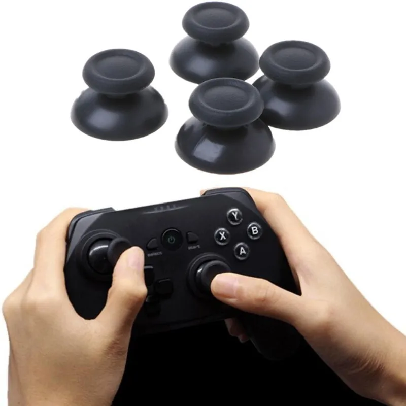 

2pc Analog Joystick Thumb Grip Cap Covers Black plastic Mushroom for Ps4 PS5 Xbox 360 Joypad Replacement Controller Gamepads
