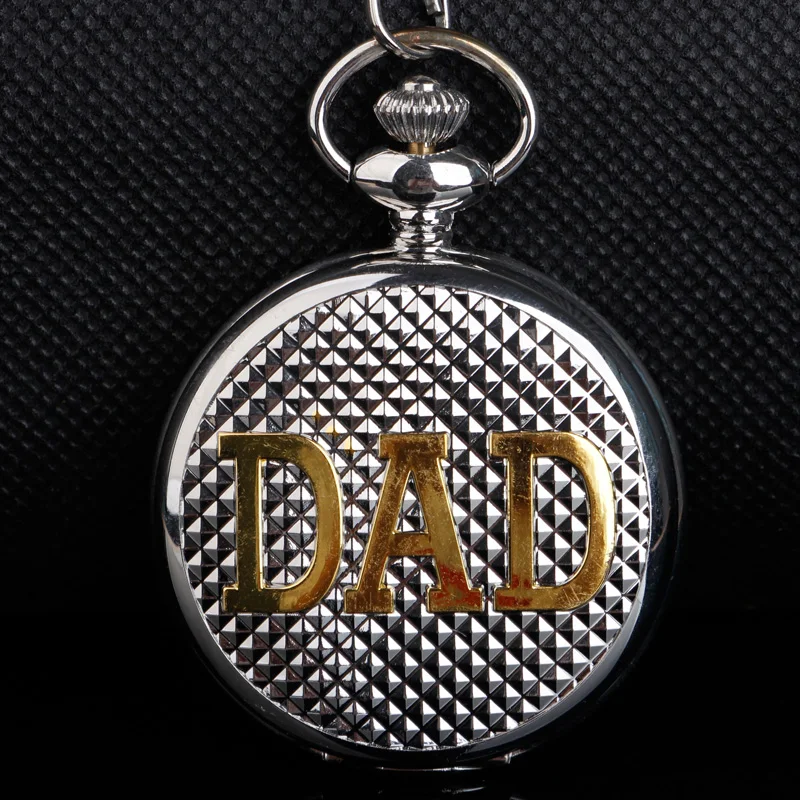 

Высококачественные кварцевые карманные часы «папа» с гравировкой на ожерелье, мужские и женские часы, Подвесные часы, montre