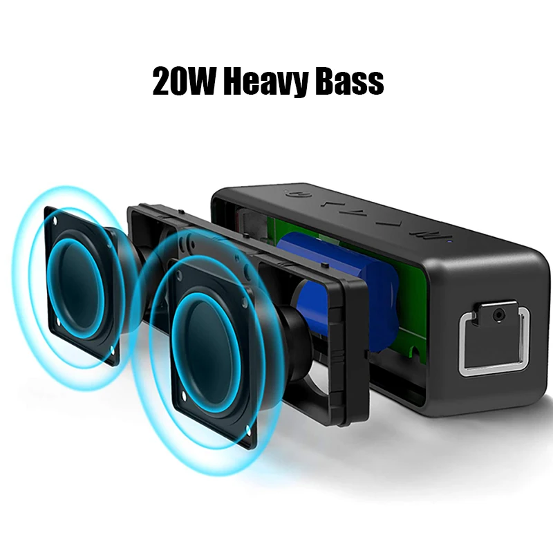 20 Вт металлический Bluetooth динамик 3600 мАч Внешний аккумулятор портативный супер