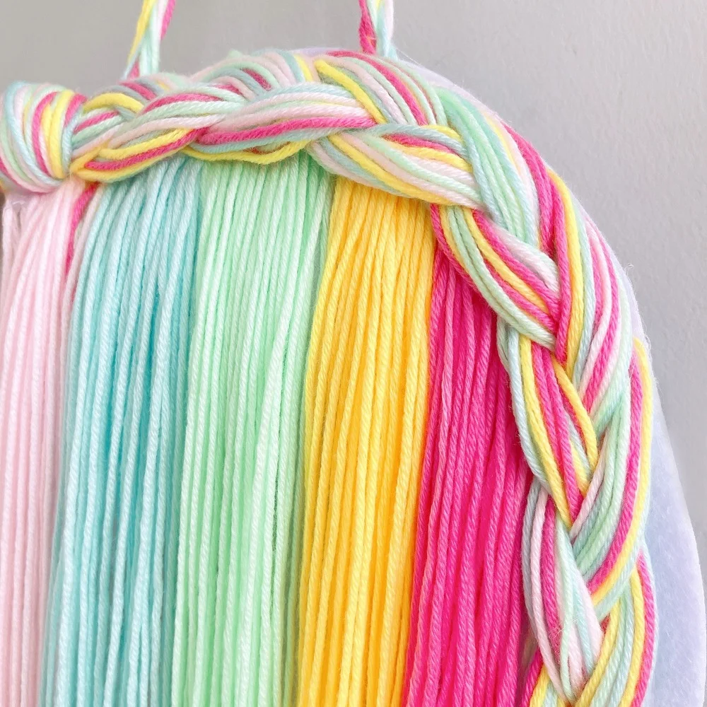 Набор радужных фетровых заколок для волос в виде единорога органайзер хранения