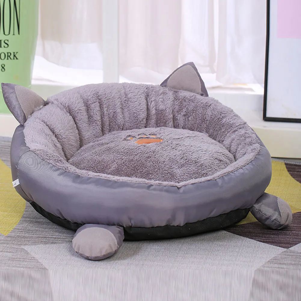 Съемный Коврик для кошки короткий плюшевый домик корзина Теплый Щенок питомник