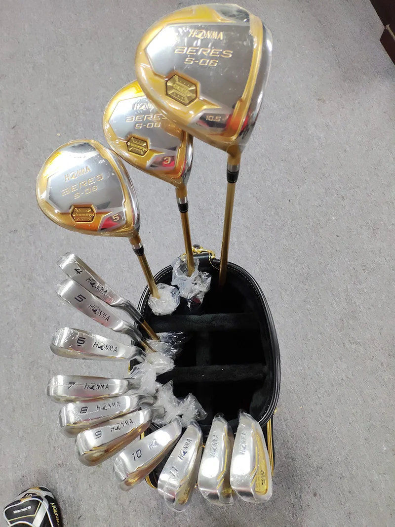 Новый мужской комплект клюшек для гольфа Полный комплект клюшек для клюшек утюжки клюшки полный углеродистый или стальной вал набор без су...