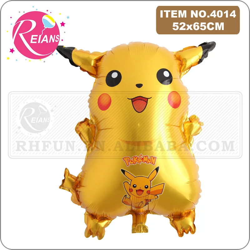 Аниме мультфильм покебол PIKACHU гелиевый воздушный шар покрытый фольгой надувной