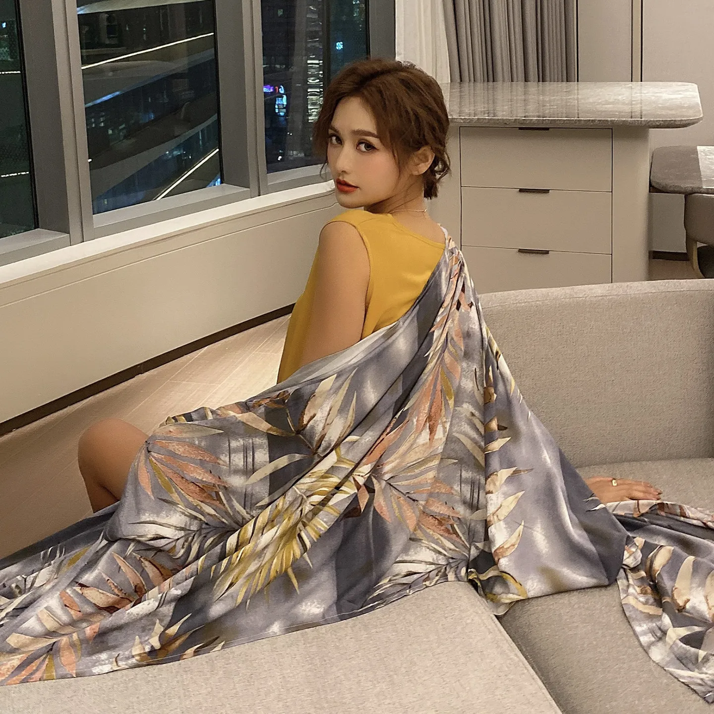 4 шт. весенне-осенние пижамные комплекты для женщин пижамный комплект с принтом