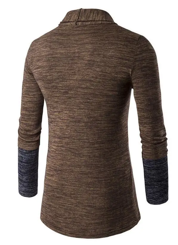 Тонкий мужской вязаный кардиган в полоску Свитера 2019 тонкие коричневые и серые