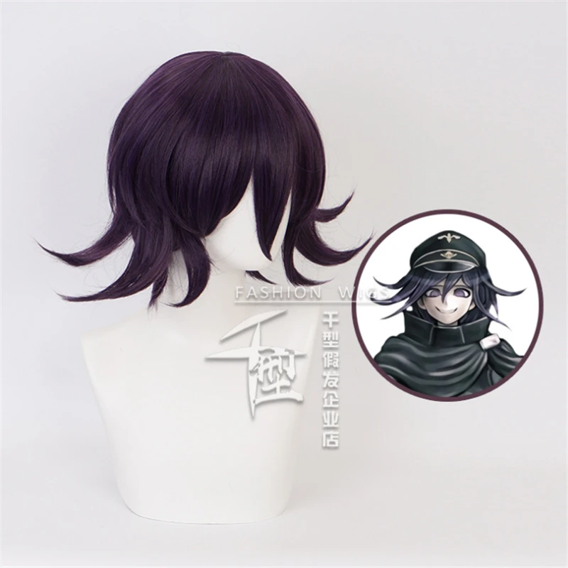 Danganronpa: gatillo feliz havoma Kokichie peluca de Cosplay Color negro y morado игра с колесами 35 см |