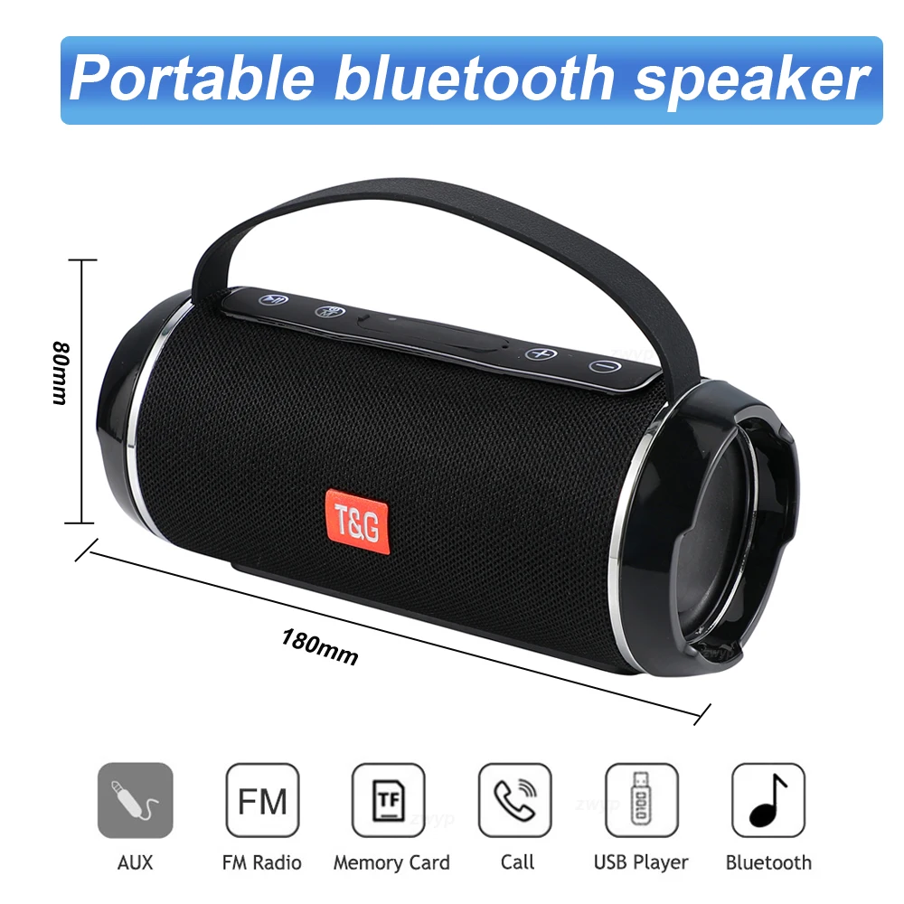 Высокомощная портативная уличная Беспроводная Bluetooth колонка с супер басами