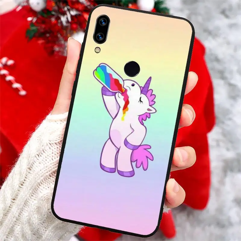 

Cute cartoon animal Rainbow Unicorn Phone Case For Xiaomi Redmi note 7 8 9 t max3 s 10 pro lite coque shell cover funda