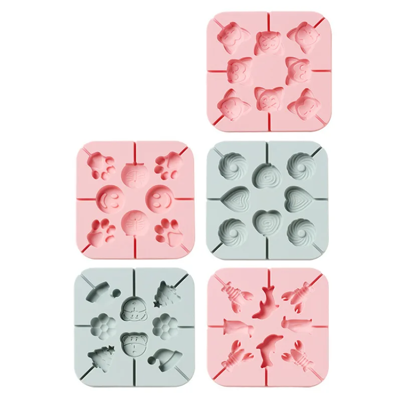 Силиконовая форма для мороженого в виде мультяшного дельфина с лисьим медведем