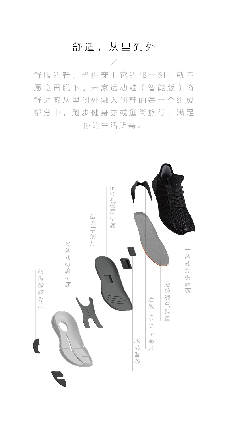Обновленная оригинальная Мужская умная уличная спортивная обувь Xiao mi jia для бега с системой блокировки рыбьей кости, эластичные вязаные мужские кроссовки