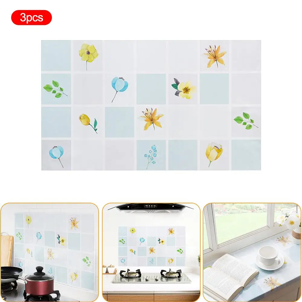 3 шт./компл. настенные Стикеры съемные водонепроницаемые маслостойкие наклейки