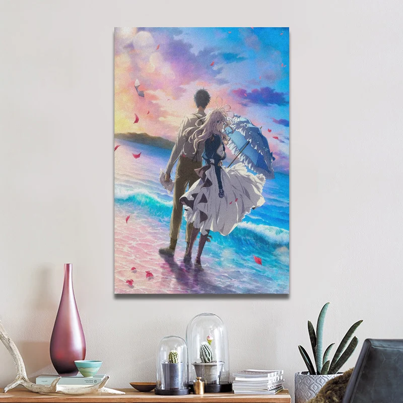 

Violet Evergarden Anime Poster Canvas Wall Art Decoration Prints for Home Bedroom Decor Painting