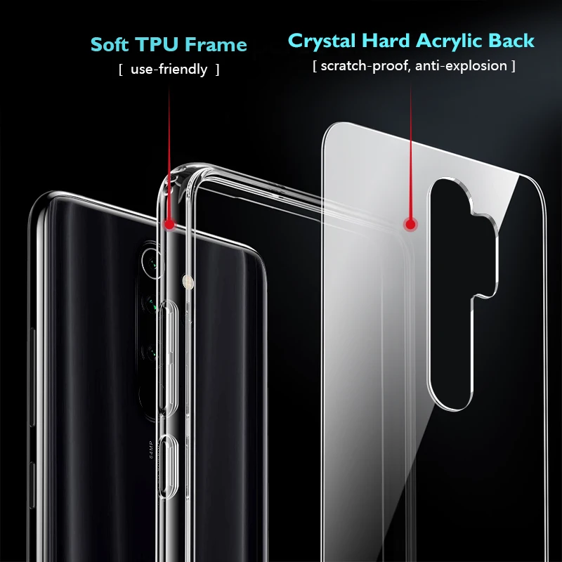 Чехол для телефона Xiaomi Mi 10 pro Redmi Note 8 Pro ТПУ противоударный с защитой от царапин |