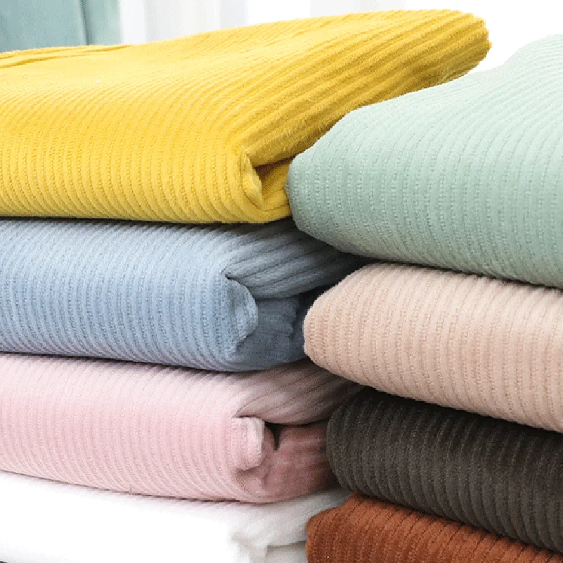 

Corduroy Fabric Stripes Solid Colors For Sewing Clothes Home Decoration Accessories Upholstery Textile By the Meter
