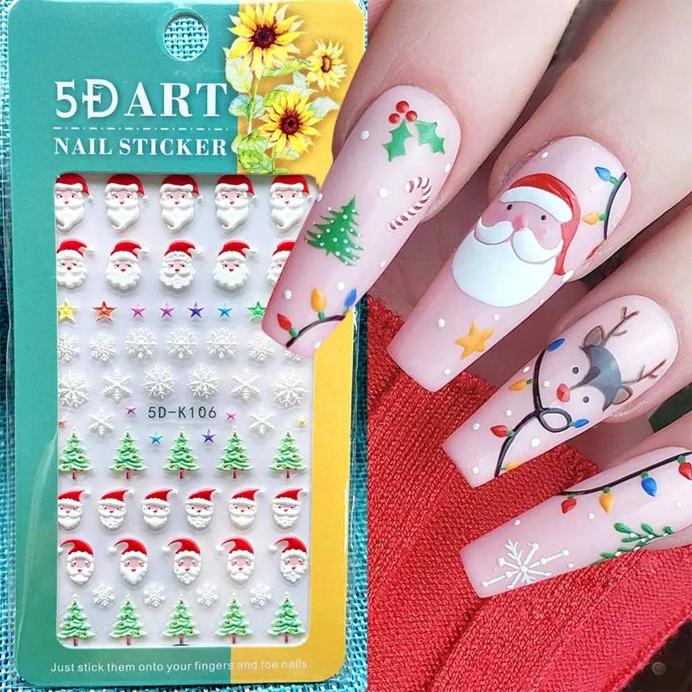 

1 лист, наклейка для ногтей 5D с изображением снежинок