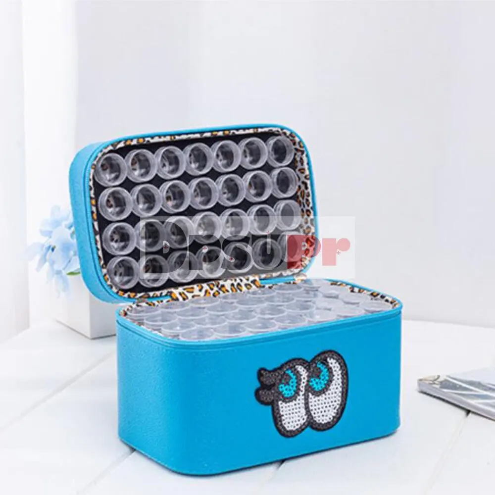 

84 Bottles Diamond Painting Cross Stitch Accessories Tool Box Container Diamond Storage Cartoon Eye 5D Embroidery Mosaic