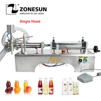 zonesun 100 1000ml pneumatic piston liquid filler shampoo water wine milk juice vinegar oil detergent soap filling machine