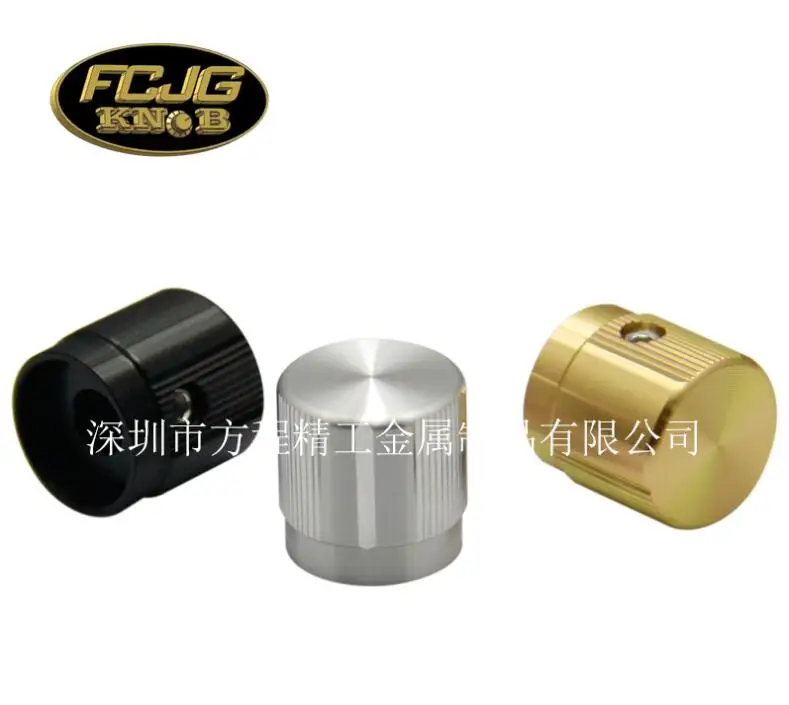 

2pcs aluminum knob potentiometer knob 17*17*6mm Insert tooth blasting full Edge top circle CD pattern Audio knob