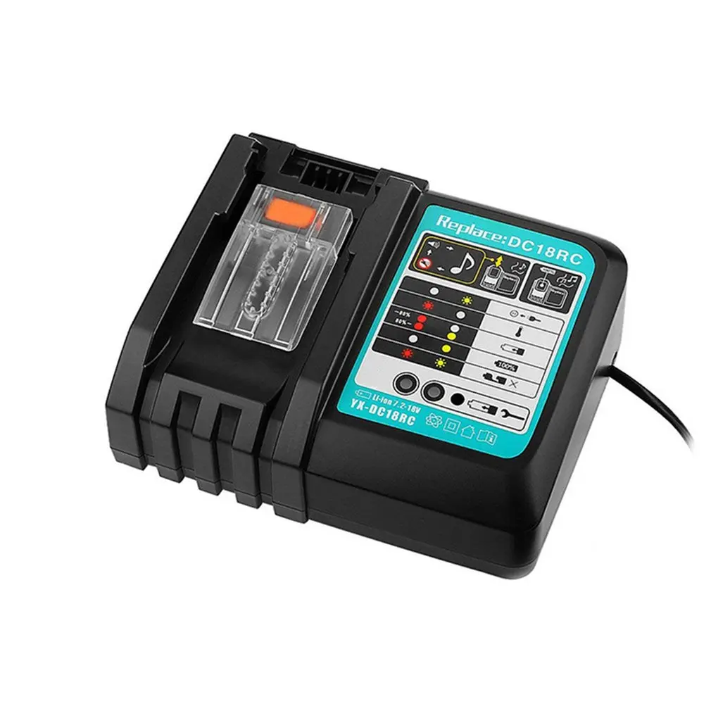 

110V-240V Li-ion Battery Charger 3A Charging Current for Makita 14.4V 18V BL1830 BL1430 DC18RC DC18RA Power Tool