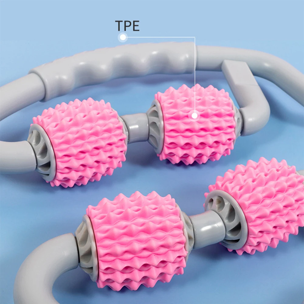 4 колеса u-образный триггер точки массажные ролики для массажа ног шеи рука ролик