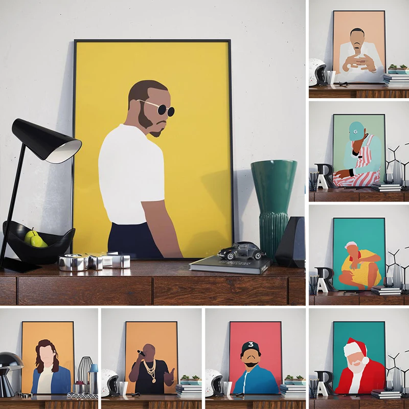 Звездный певец актер постер портрет человек мода картина мальчик декор комнаты