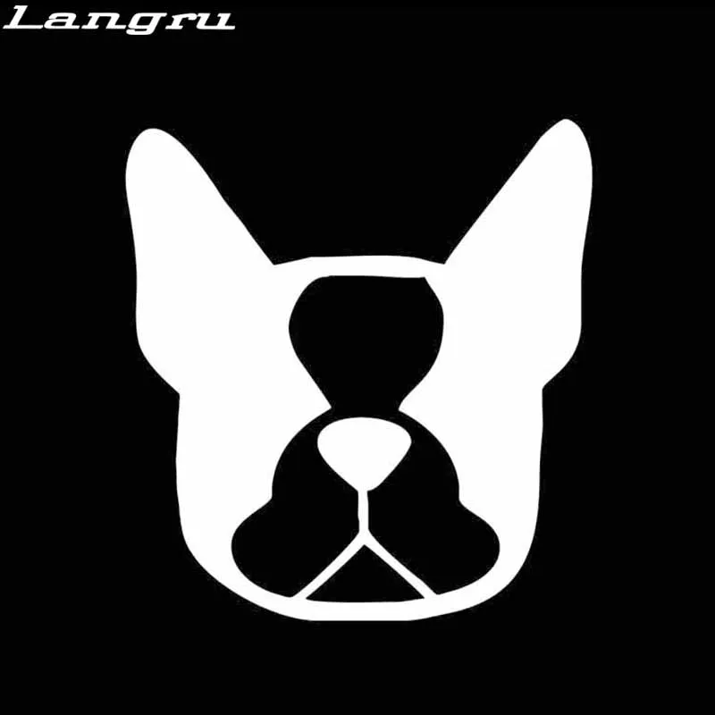 Langru 13 1 см * 14 крутая графика Бостонский терьер собака лицо винил животные