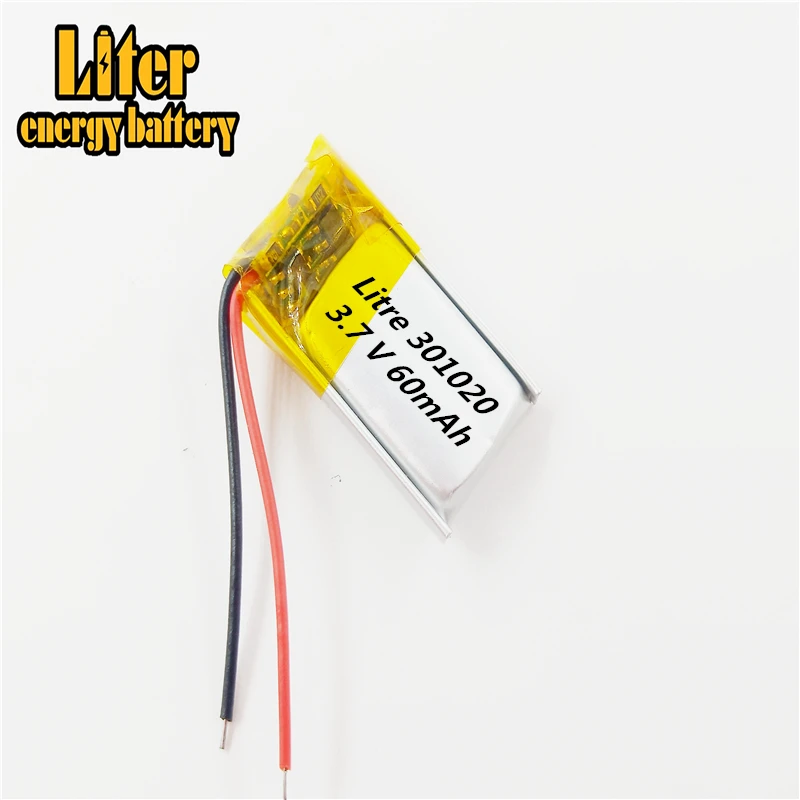 

3.7V lithium polymer battery 301020 301018 031018 mp3 Bluetooth headset small toys 60mAH