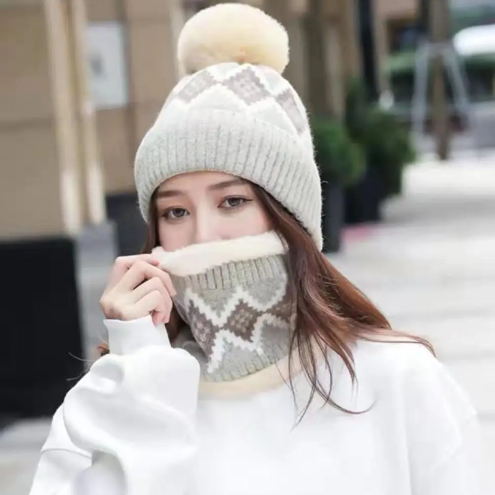 

1 комплект, осенне-зимняя плюшевая Шапка-шарф