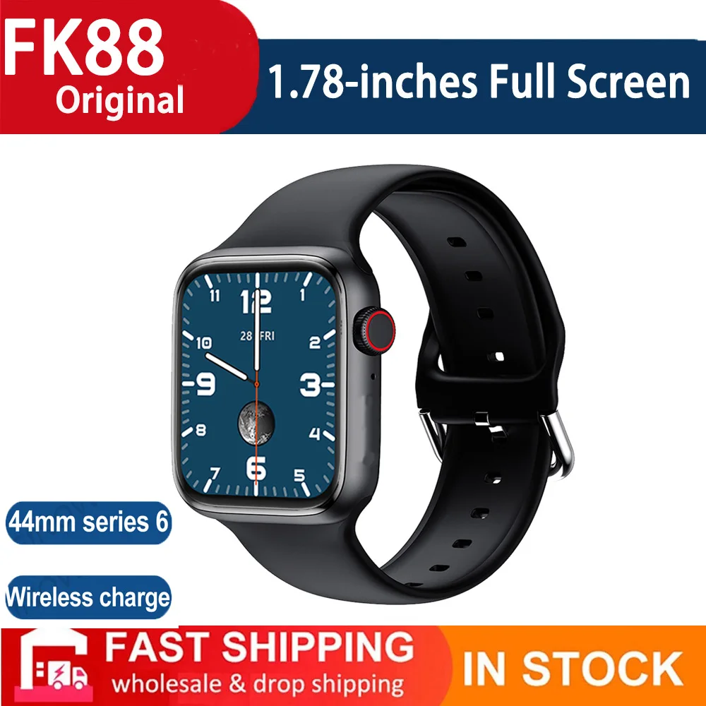 

Оригинальные Смарт-часы IWO FK88, 44 мм, 1,78 дюйма, Bluetooth, пульсометр для iOS, Android, Xiaomi Samsung PK HW22 FK78 Y68 X7 X8