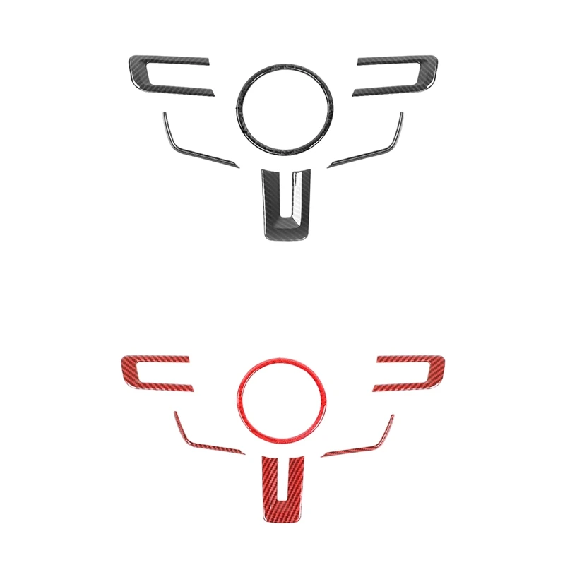 

Steering Wheel Frame Trim Decor Cover for 2015 2016 2017 2018 2019 2020 Ford Mustang Accessories 6PCS