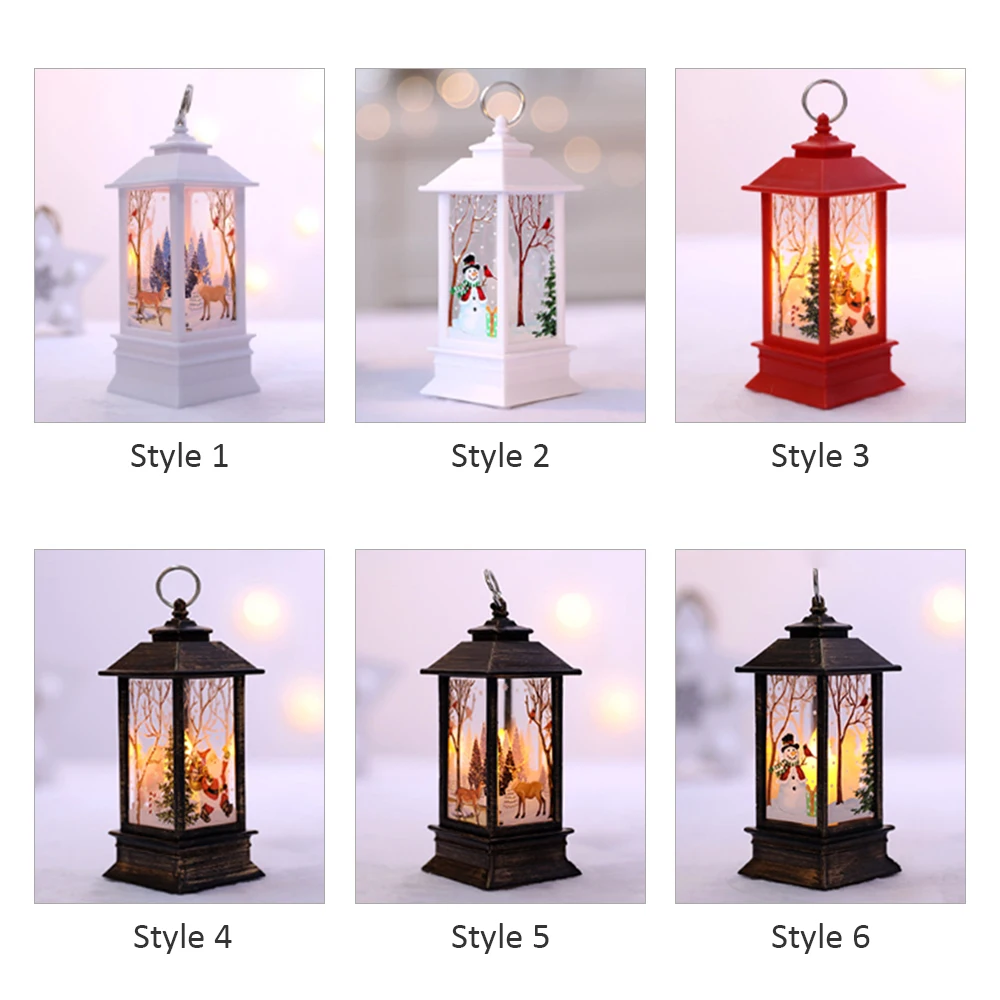 Светильник с рождественским пламенем светодиодный светильник изображением