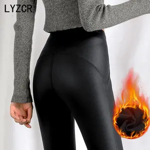 Женские кожаные леггинсы с эффектом пуш-ап, из ПУ кожи