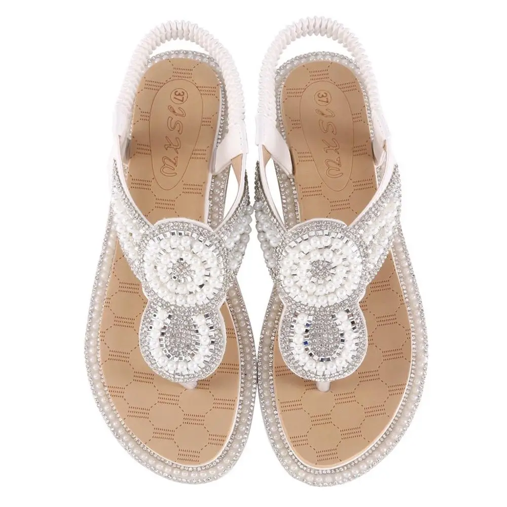 Женские сандалии с перфорацией летние на плоской подошве платформе Нескользящие