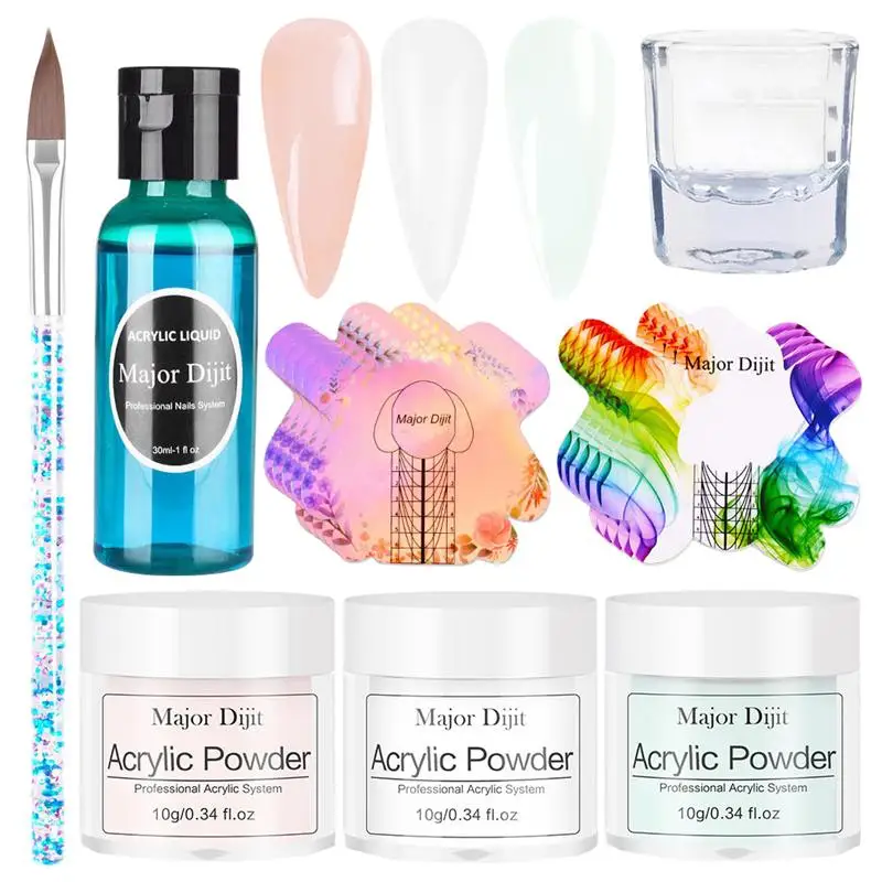 

Акриловый набор для ногтей, 1 набор, пудра, блестящая акриловая пудра и жидкость, профессиональный набор для дизайна ногтей, кристаллическая...