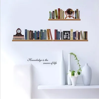 Креативная настенная книжная полка наклейки эстетическое подросток номер Декор