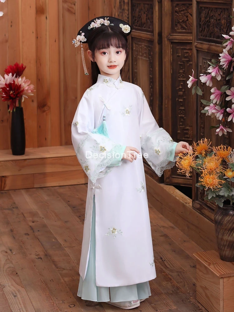 

2021 старинной оперы ребенок hanfu платье одежда Традиционный китайский народный танец костюмы праздничное платье принцессы для девочек плать...