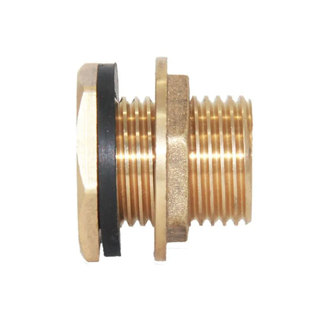 

1/2'' Brass Hose Tube Connector Plumbing Pipe Fitting Joiner with Gasket for Water Tank