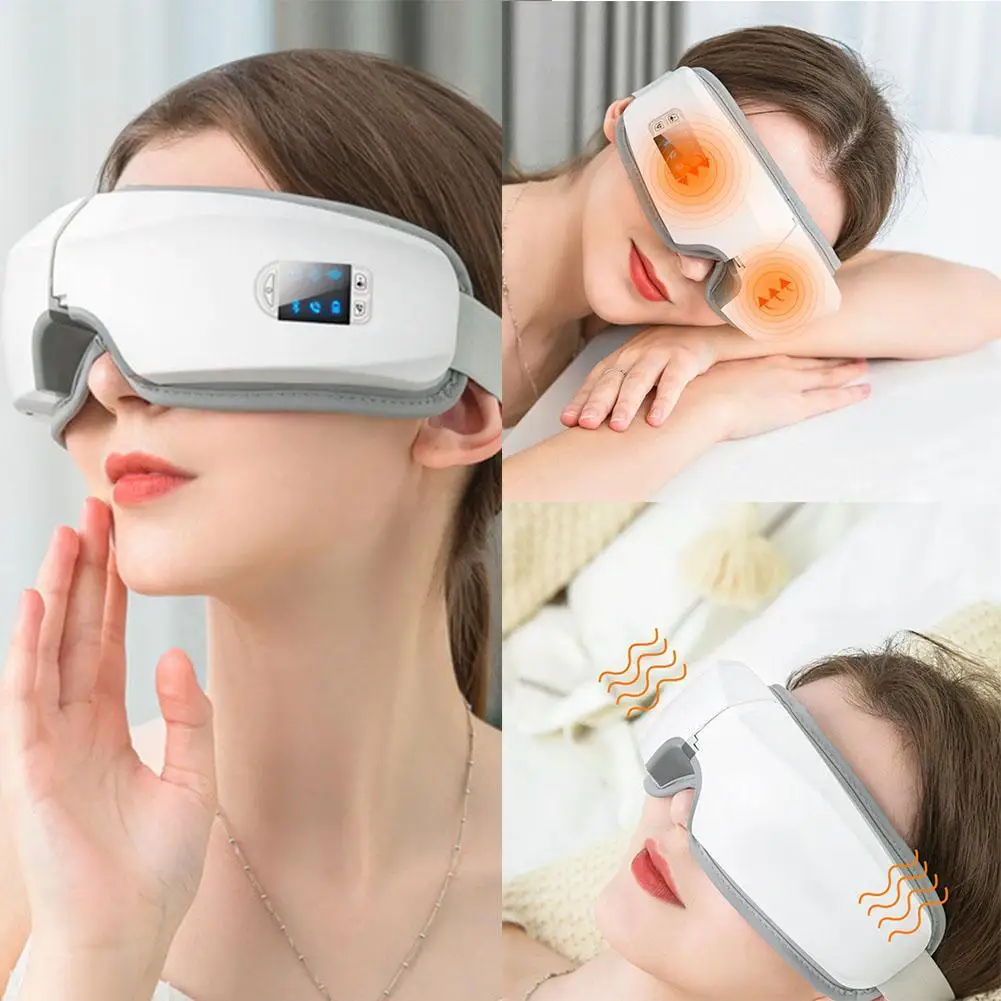 

Eye Massager 4D Smart Airbag Vibration Eye Care Instrumen Relieves Dark Circles And Fatigue Heating O0E1