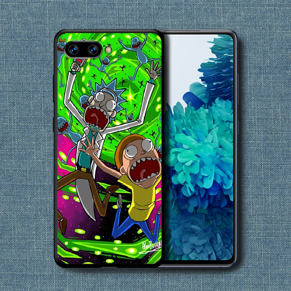 

Funny Cartoon Rick or Morty Phone Case For Huawei Honor 6A 7A 7C 8 8A 8X 9 9X 10 10i 20 Lite Pro Play black Shell 3D Cell Trend