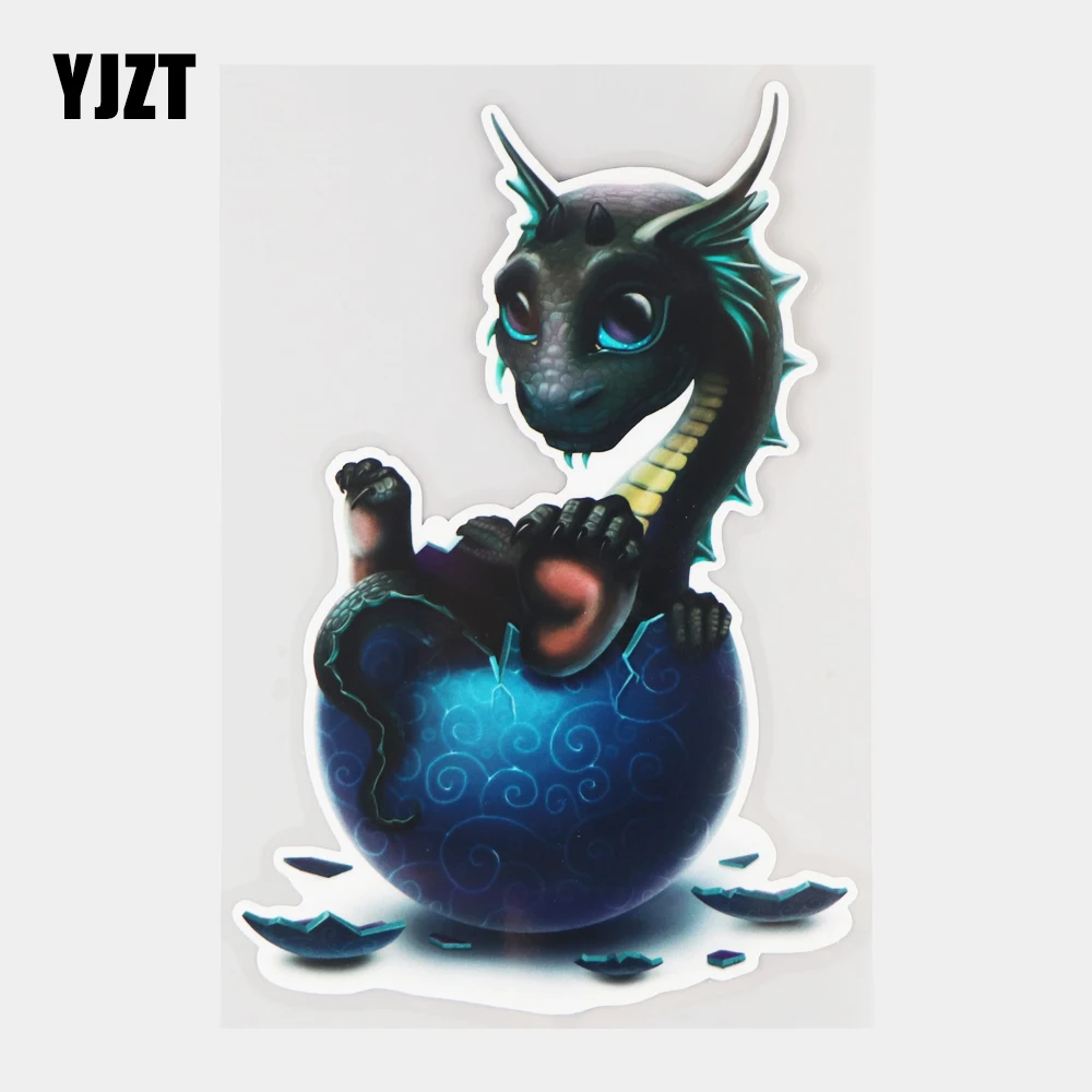 

YJZT 12.5×18.8CM Baby Dragon Funny Bumper Decoration Stickers Scratch Cover Car Accessories 21A-0445