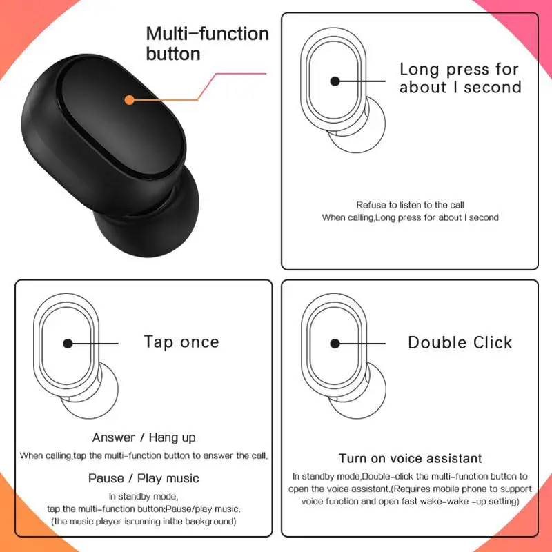 Bluetooth-наушники Xiaomi Redmi Airdots 2 S TWS стереонаушники с басами и микрофоном беспроводные
