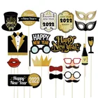 Фотостенд с новым годом 2022, черные, золотые фотообои, фотостенд, реквизит с Новым годом, вечеринка, Рождество, Декор